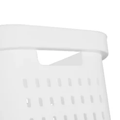 1.5bu Rectangle Modern Laundry Basket - Brightroom™: White Plastic Clothes Basket With Built-In Handles, Medium Size -Brightroom GUEST 0abb0e97 6be7 47a0 87d4 f3a36f00292a