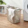 2.1bu Lamper Gray - Brightroom™: Plastic Clothes Hamper With Built-In Handles, Open-Top, 1 Compartment, 19.55 Capacity -Brightroom GUEST 177b908b d4c9 4dc3 9acd 7631c49237e9