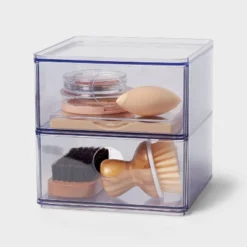 Clear Stackable Drawer - Brightroom™: Plastic Shower Organizer & Bath Caddy, 6"x6"x6" -Brightroom GUEST 1bf87893 9e6e 4c7e 9c02 640f5228a0a1