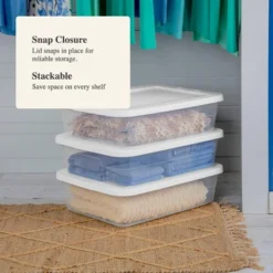 28qt Clear Under Bed Storage Box White - Brightroom™ -Brightroom GUEST 33752212 3bd0 43e7 a857 873cbdc95ff5