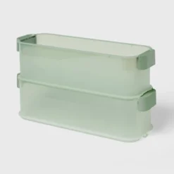 Click In Place 4.5qt Slim Plastic Storage Bin For Home And Office Organization - Brightroom™ -Brightroom GUEST 36213e24 6835 479b 88a4 5a7f17ad7626