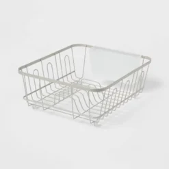 Small Steel Dish Drainer Brushed Nickel - Brightroom™: Freestanding Dish Drying Rack With Utensil Holder 7 Small Steel Dish Drainer Brushed Nickel - Brightroom™: Freestanding Dish Drying Rack With Utensil Holder -Brightroom GUEST 3927068a 1a25 41c8 8863 97f25420b0c7