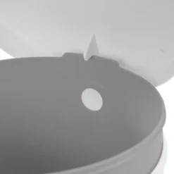 1.6gal Round Step Trash Can - Brightroom™: Compact Pedal-Operated Lid, Small Bathroom Bin, Textured White Finish -Brightroom GUEST 426c281f fa1d 43f2 8929 75ca99ffe055