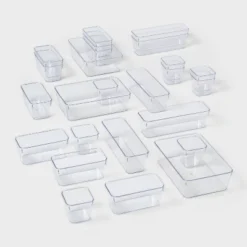 25pc Drawer Flatware Organizer - Brightroom™: Clear In-Drawer Storage, PETG Material, Contemporary Style, Hand Wash -Brightroom GUEST 4a476374 b692 4aa1 ad7c c8ae6b6b9129