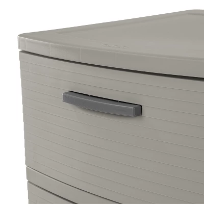 3 Drawer Storage Cabinet Gray - Brightroom™: Plastic Utility Storage Drawers, Universal Organization, No Assembly Required 5 3 Drawer Storage Cabinet Gray - Brightroom™: Plastic Utility Storage Drawers, Universal Organization, No Assembly Required - Image 3