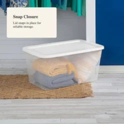90qt Clear Storage Box White - Brightroom™ -Brightroom GUEST 55870214 4fd9 40d5 b3cc db49b4f1f0b4