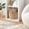 Woven Round Seagrass And Palm Leaf Striped Basket - Brightroom™ -Brightroom GUEST 59d3e4ff 75b3 439b a546 24f1338307e8