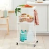 Wire Wood Basket Cart - White - Brightroom™ -Brightroom GUEST 5a69870e a92f 4865 8b48 3da0435929d7