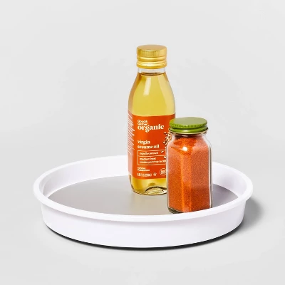 10" Lazy Susan Turn Table - Brightroom™: Non-Slip Kitchen Organizer, Spice & Pantry Storage, White Plastic 4 10" Lazy Susan Turn Table - Brightroom™: Non-Slip Kitchen Organizer, Spice & Pantry Storage, White Plastic - Image 2
