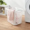 2.1bu Lamper White - Brightroom™: Plastic Clothes Hamper With Built-In Handles, Open-Top, 19.55 Volume Capacity -Brightroom GUEST 6530cf54 a22f 4c7a be6e 24a83278ff7e