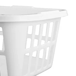 1.5bu Laundry Basket White - Brightroom™: Large Portable Clothes Hamper With Built-In Handles, 52.8L Capacity -Brightroom GUEST 6564cfce ce95 4f2f 98ff e9f7022bdd3f