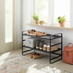 2 Tier Shoe Rack Metal Mesh - Brightroom™