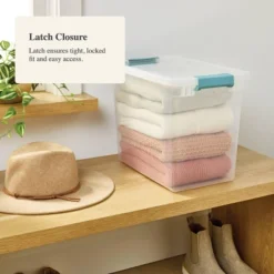 27qt Deep Storage Bin Clear With Latches - Brightroom™ -Brightroom GUEST 73a48fb7 940c 4bc0 98d8 2da64ce7cc15