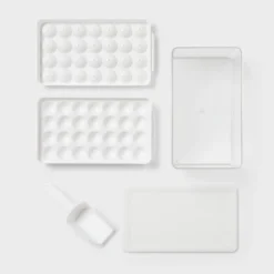 Ice Cube Tray With Lid Bin And Scoop White - Brightroom™: 28-Cavity Plastic Ice Maker Tray & Bucket For Freezer 6 Ice Cube Tray With Lid Bin And Scoop White - Brightroom™: 28-Cavity Plastic Ice Maker Tray & Bucket For Freezer -Brightroom GUEST 74b533bc 33e7 41e0 9b97 a85d2da1097a