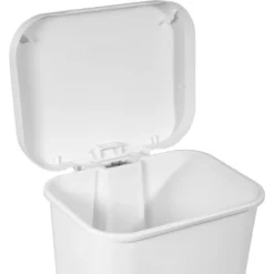 11.9gal Step Trash Can White - Brightroom™: Pedal-Operated Kitchen Garbage Can, Textured Plastic, Indoor Use -Brightroom GUEST 80e420e2 f616 4351 a975 06ba0232d895
