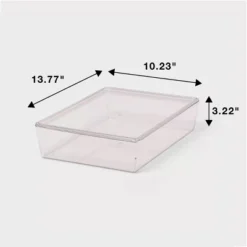 6L Stacking Clear Bin With Lid - Brightroom™: PET Material, Stackable Storage For Crafts & Cleaning Supplies -Brightroom GUEST 83c1b48c 9969 4396 8a0e 3b3350431ffc