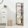 Corner Bath Wood Storage Tower Black Metal - Brightroom™ -Brightroom GUEST 863bd422 9ebc 4ba7 80b7 59a880e230f3