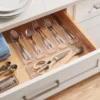 6 Compartment Plastic Drawer Flatware Organizer - Brightroom™: Clear In-Drawer Silverware Tray, Contemporary Style -Brightroom GUEST 8737b864 9b43 4839 868b 0b77bc788f71