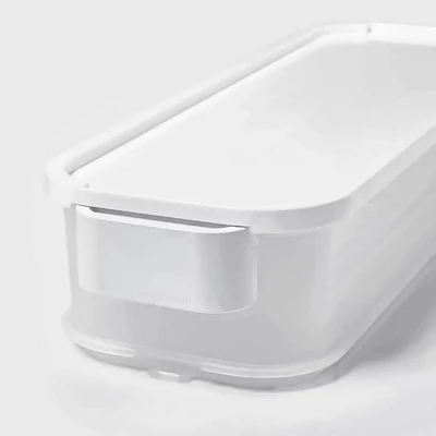 Click In Place Slim Lid For Plastic Storage Bins For Home And Office Organization White - Brightroom™ 5 Click In Place Slim Lid For Plastic Storage Bins For Home And Office Organization White - Brightroom™ - Image 3