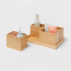 11.25" X 7" X 4.5" Modular Bamboo Vanity Organizer With Magnetic Strip - Brightroom™ -Brightroom GUEST 98293bdb 3a57 4e34 9cc7 1a9571db3738