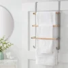 Over The Door Tiered Towel Rack With Wood - Brightroom™ -Brightroom GUEST 98778a7f 8e0c 4c4a 9552 90944b50a1f8