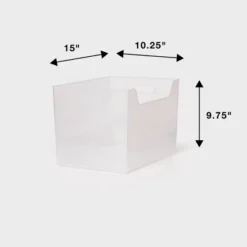 XL Multipurpose Storage Bin Clear - Brightroom™: Polypropylene Utility, 1499 Volume, 9.75" H, 15" W, 10.25" D -Brightroom GUEST 9b2ee6c7 1f9b 4d9b 8f51 e3f0952399f9