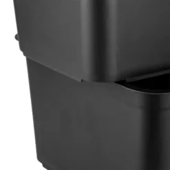 Folio Heavy Duty Storage Bin - Brightroom™: Black Plastic, Stackable, Portable, Universal Storage, 18.6 Volume Capacity -Brightroom GUEST aa51cd5b 4790 4d5a ac45 a42255c74a0d 1