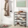 5 Tier Shoe Rack Black Metal With Natural Wood - Brightroom™ -Brightroom GUEST af7cae0b 946e 4802 b998 c51159d751f1