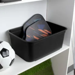 Folio Heavy Duty Storage Bin - Brightroom™: Black Plastic, Stackable, Portable, Universal Storage, 18.6 Volume Capacity -Brightroom GUEST b0506f8c af4a 42a7 8cd7 f9369cdee46e