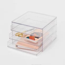 All Purpose 3 Drawer Storage Clear - Brightroom™ -Brightroom GUEST bed8afa5 14b2 4943 91a3 9cebbabacd7a