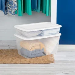 41qt Clear Under Bed Storage Box White - Brightroom™ -Brightroom GUEST c39c8946 9357 4a99 97a3 8b169b928f91