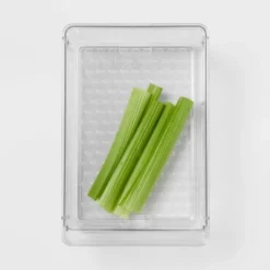 Produce Fridge Bin With Lid - Brightroom™: Clear Refrigerator Organizer, Kitchen Storage, 10.5" Depth -Brightroom GUEST c4ac1fb0 39de 48ba a65d 5c813ecc7cc8