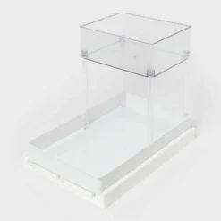 Medium Gliding Tray With Bin Clear - Brightroom™ -Brightroom GUEST c890fabb 202c 4f76 a20e 74d73758512c