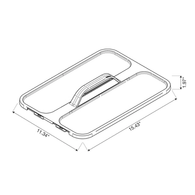 Click In Place Large Lid With Handle For Plastic Storage Bins For Home And Office Organization White - Brightroom™ 11 Click In Place Large Lid With Handle For Plastic Storage Bins For Home And Office Organization White - Brightroom™ - Image 9
