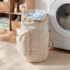 Canvas Backpack Laundry Bag - Brightroom™: Linen Backpack Hamper, 50L Capacity, Multipurpose, Beige, 1 Handle -Brightroom GUEST c981b335 e5ff 4f38 a94c 0b129f26d7d8