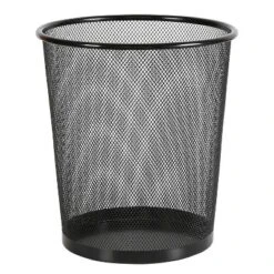 Mesh Waste Basket Black - Brightroom™: Steel, 3 Gallon, Nonslip Base, Fingerprint-Resistant, Indoor Mesh Trash Can