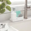 Plastic Soap Pump With Silicone Holder With Caddy & Tray White - Brightroom™: Kitchen Soap Caddy Dispenser 2 Plastic Soap Pump With Silicone Holder With Caddy & Tray White - Brightroom™: Kitchen Soap Caddy Dispenser -Brightroom GUEST d14b3860 848a 4378 b335 b5edb696f0c3
