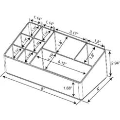 Bathroom Plastic 9 Slot Mixed Cosmetic Organizer Clear - Brightroom™: Makeup & Vanity Organizer Tray For Bathroom Countertop -Brightroom GUEST dbf0e0aa 3dc0 417d a007 88e11ae9f58a