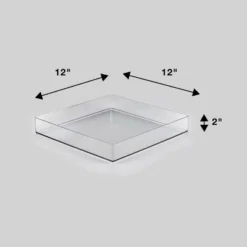 12'' X 12'' X 2" All Purpose Storage Tray - Brightroom™: Clear Plastic Bathroom Organizer Tray -Brightroom GUEST e3fa4aba 7ce7 44ad a8cb 952525c19030