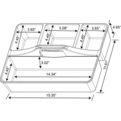 Divided Caddy Organizer White - Brightroom™: Utility Storage Cart, Polypropylene, Universal Storage, 1 Year Warranty -Brightroom GUEST e5071bb0 7856 4a20 b2f5 705acf965b68