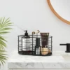 Divided Wire Basket With Wood Handle Black - Brightroom™ 1 Divided Wire Basket With Wood Handle Black - Brightroom™ -Brightroom GUEST ec6ac29d 2874 40e8 b27a d339a1a59f7b
