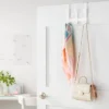 Heavy Duty Over The Door 3 Hooks Rail Matte White - Brightroom™: Steel Door Hanger Rack, Powder-Coated, No Assembly